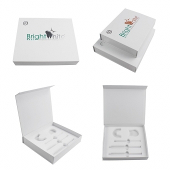 White Flip Top Double-sided white book box
